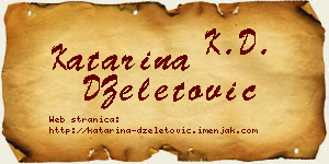 Katarina DŽeletović vizit kartica